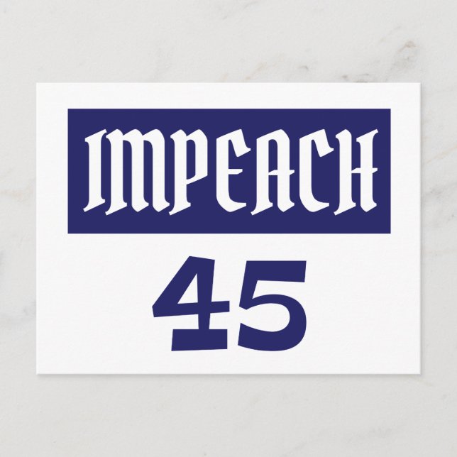 Postal Impeach 45 Anti Trump (Anverso)