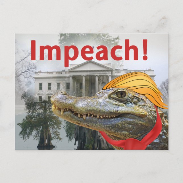 Postal ¡Impeach! Casa Blanca | oscilación entre Trump (Anverso)