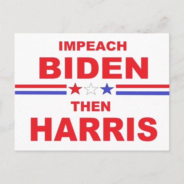 Postal Impear a Biden luego Harris (Anverso)