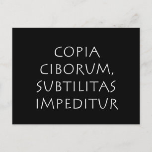 Postal impedimento del ciboro subtilitas