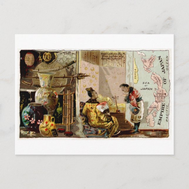 Postal Imperio de Japón de 1889 (Anverso)