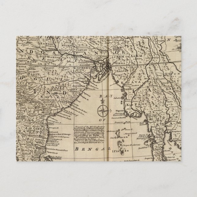 Postal Imperio Mogul, India (Anverso)