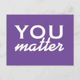 Postal Importa - motivación púrpura