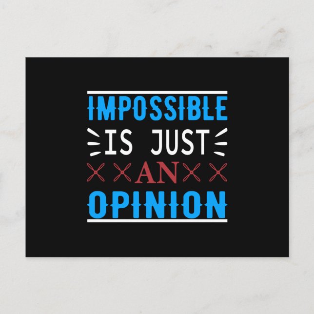 Postal Impossible Is Just An Opinion - Motivation (Anverso)