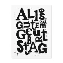 Postal impresa en chino de "Feliz cumpleaños" en a