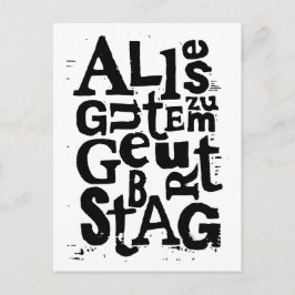 Postal impresa en chino de "Feliz cumpleaños" en a