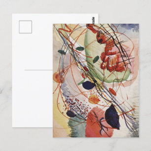 Postal Impresión abstracta de Wassily Kandinsky Aquarelle