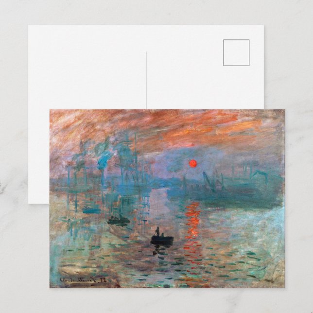Postal Impresión, Amanecer | Claude Monet | (Anverso / Reverso)