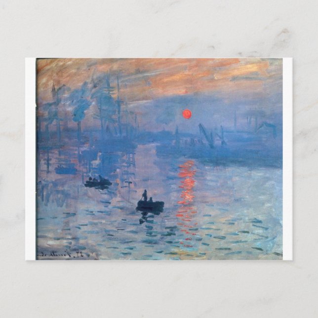Postal Impresión, amanecer de Claude Monet (Anverso)