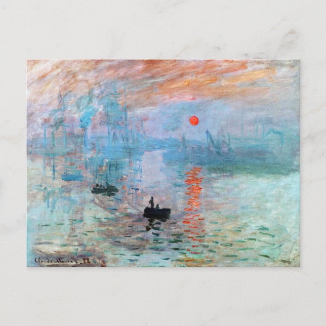 Postal Impresión, amanecer de Claude Monet (Anverso)