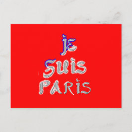 Postal Impresión artística de Je Suis Paris