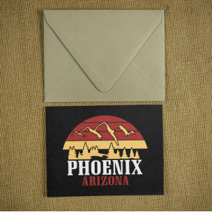 Postal Impresión artística de la silueta de Phoenix Arizo