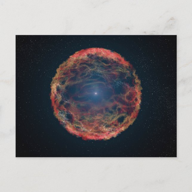 Postal Impresión artística de Supernova 1993j. (Anverso)