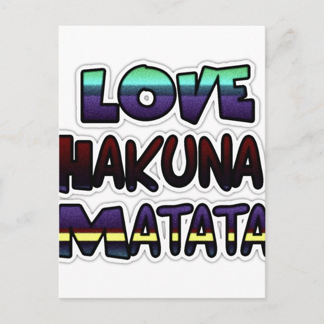 Postal Impresión artística Hakuna Matata (Anverso)