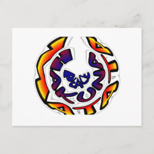 Postal Impresión circular de arte "Peace Hakuna Matata"