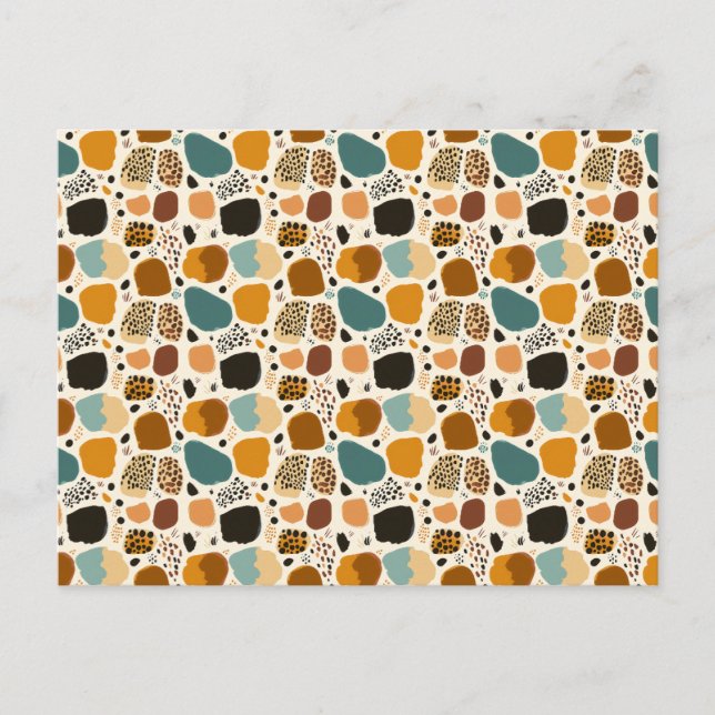 Postal Impresión de animales de moda en el leopardo de la (Anverso)