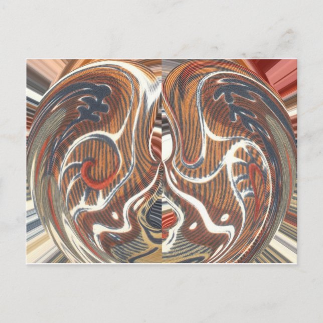 Postal Impresión de arte abstracto africano (Anverso)