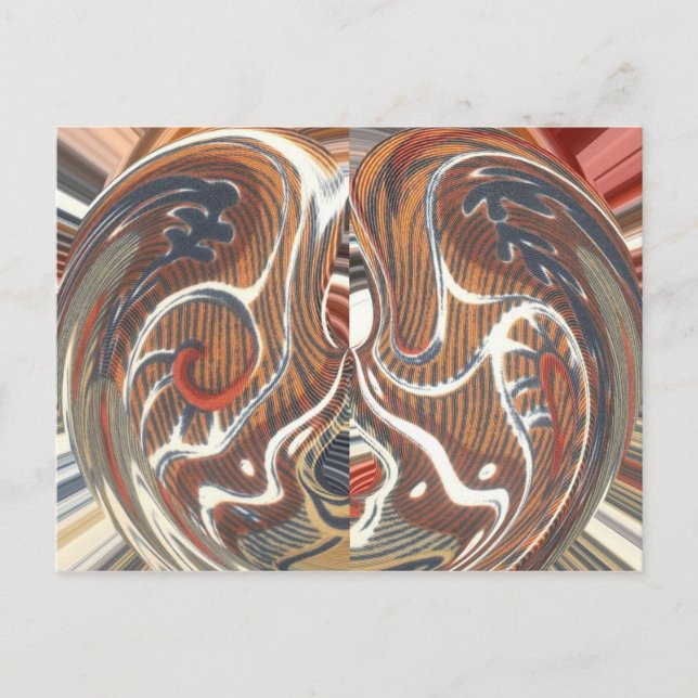 Postal Impresión de arte abstracto africano (Anverso)