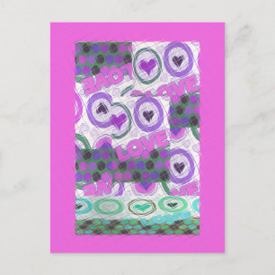 Postal Impresión de arte con motivo de amor