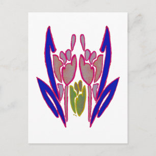 Postal Impresión de arte de acuarela Rosa elegante