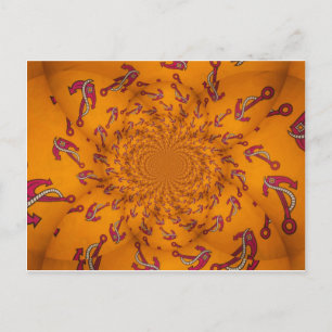 Postal Impresión de arte de ancla caleidoscopio