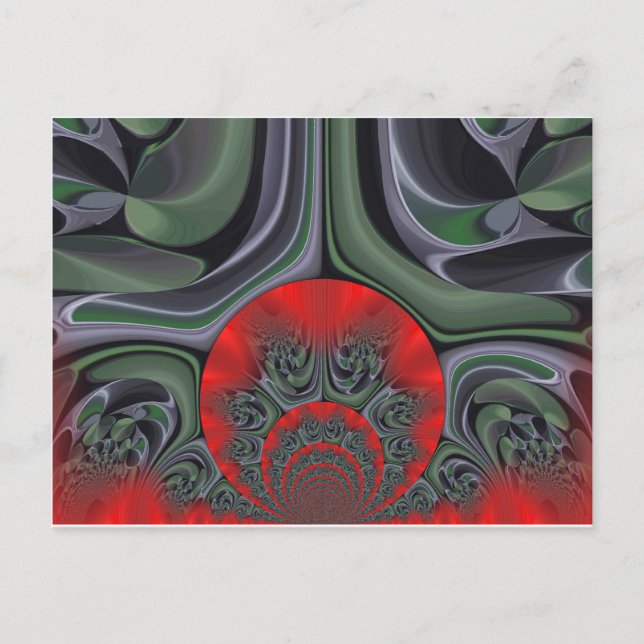 Postal Impresión de arte de Aurora Roja (Anverso)