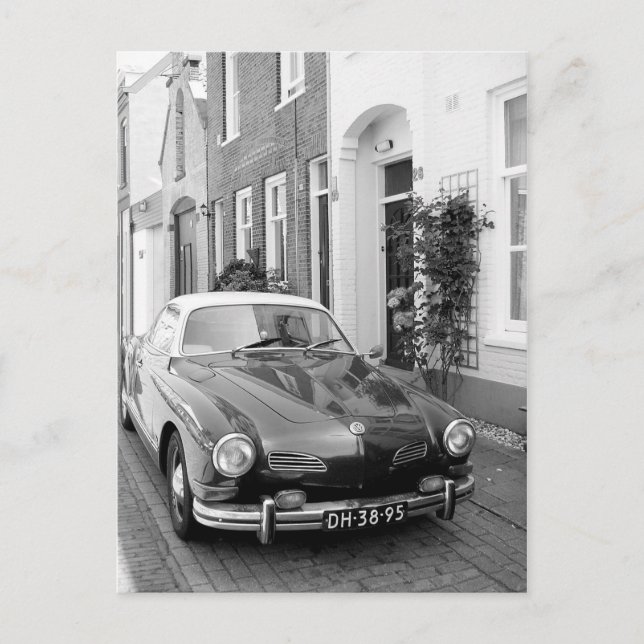 Postal Impresión de arte de autos clásicos de Karmann Ghi (Anverso)