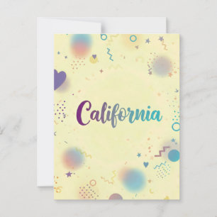 Postal Impresión de arte de California - Letras únicas