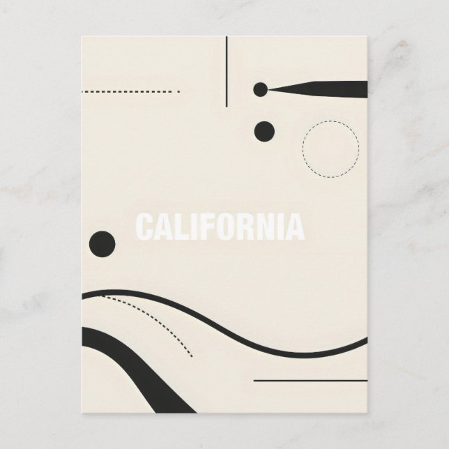 Postal Impresión de arte de California - Letras únicas (Anverso)