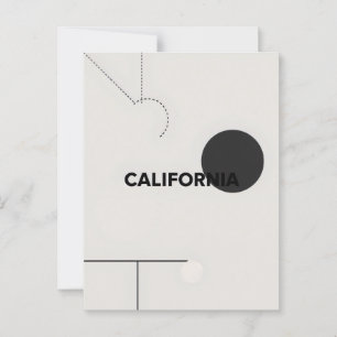 Postal Impresión de arte de California - Letras únicas