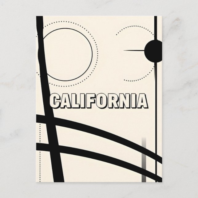 Postal Impresión de arte de California - Letras únicas (Anverso)
