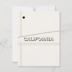 Postal Impresión de arte de California - Letras únicas