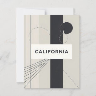 Postal Impresión de arte de California - Letras únicas