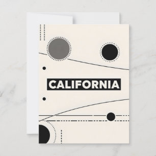 Postal Impresión de arte de California - Letras únicas