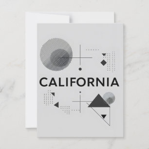 Postal Impresión de arte de California - Letras únicas