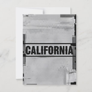 Postal Impresión de arte de California - Letras únicas