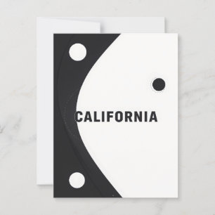Postal Impresión de arte de California - Letras únicas