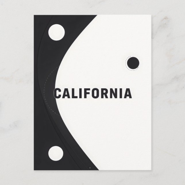 Postal Impresión de arte de California - Letras únicas (Anverso)
