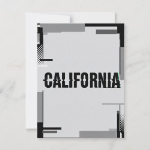 Postal Impresión de arte de California - Letras únicas