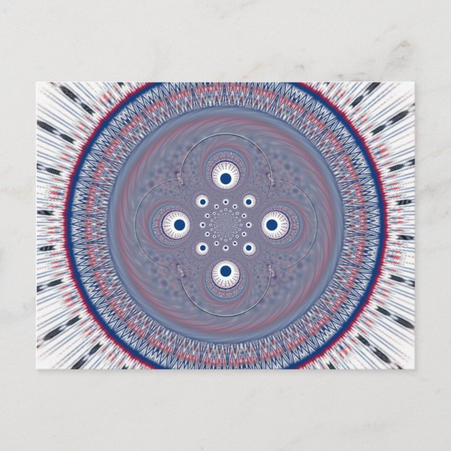 Postal Impresión de Arte de Diseño Radial (Anverso)