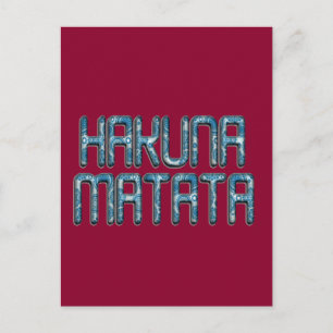 Postal Impresión de arte de Hakuna Matata 3D