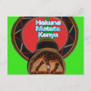 Postal Impresión de arte de Hakuna Matata en Kenia
