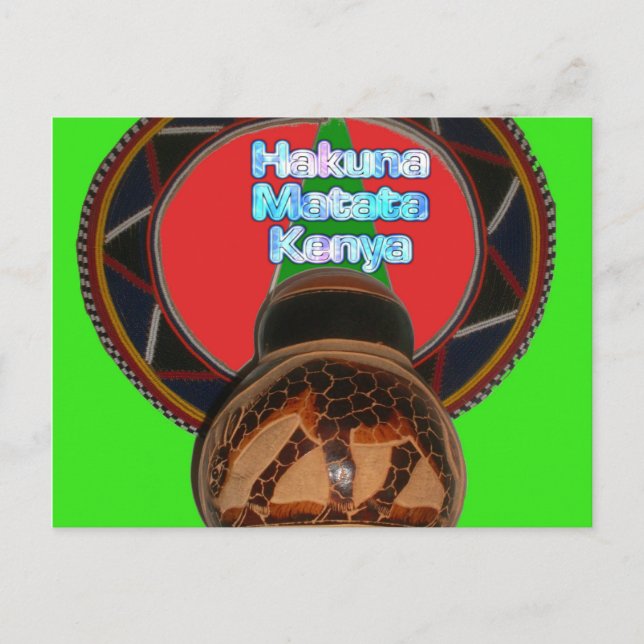 Postal Impresión de arte de Hakuna Matata en Kenia (Anverso)