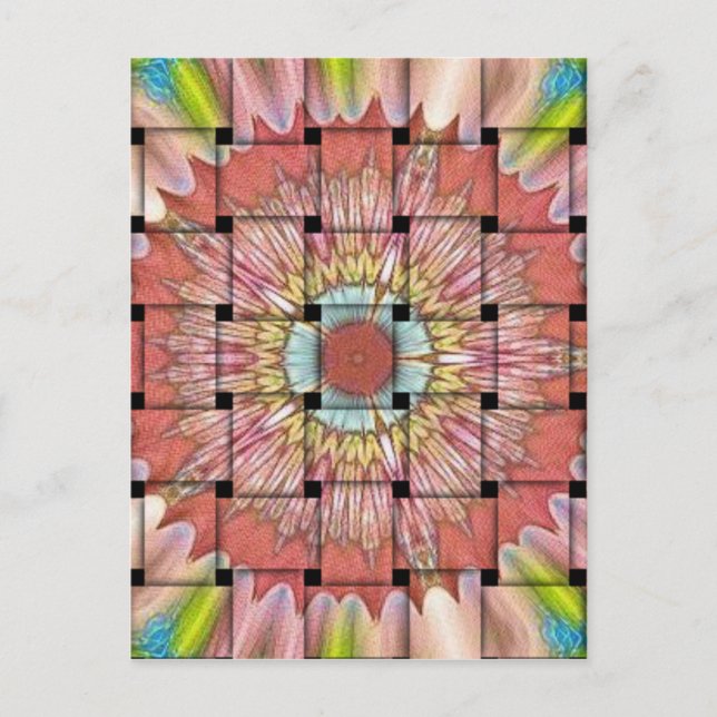 Postal Impresión de arte de inspiración africana - Diseño (Anverso)