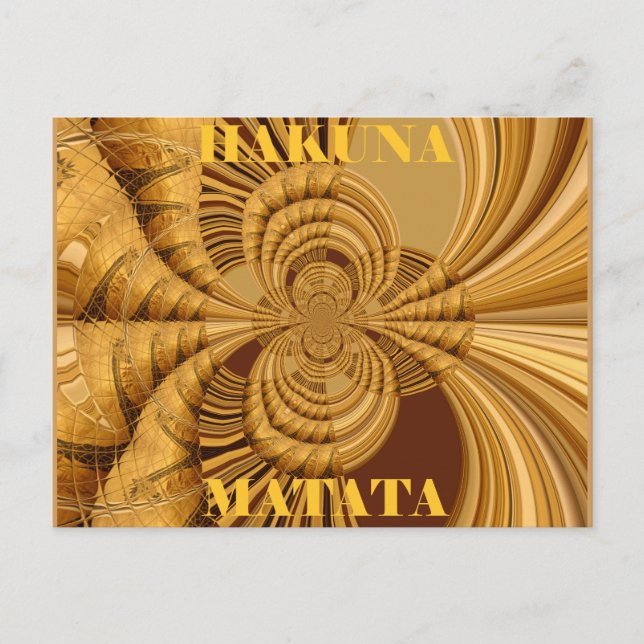Postal Impresión de arte de la jirafa dorada (Anverso)