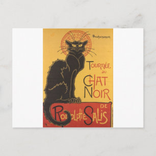 Postal Impresión de arte de Le Chat Noir