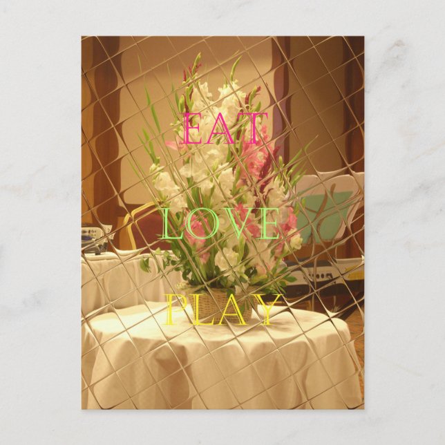 Postal Impresión de arte de los floros reflejados (Anverso)