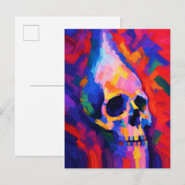 Postal Impresión de Arte de Pared de Pintura de Cráneo Ab