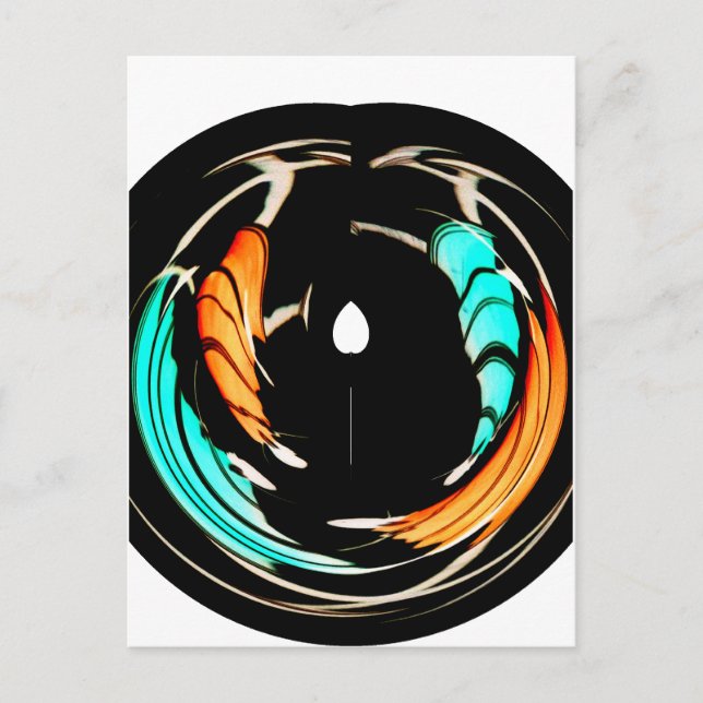 Postal Impresión de arte de patrones tradicionales africa (Anverso)