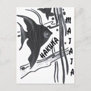 Postal Impresión de arte de pez Hakuna Matata